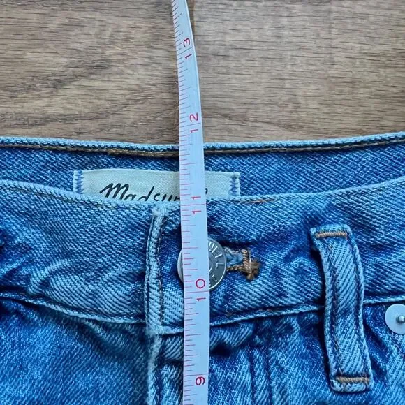 NWT Madewell Low-Slung Straight Jeans Size 27 N0656 Light Wash Patch Pockets - Picture 10 of 12